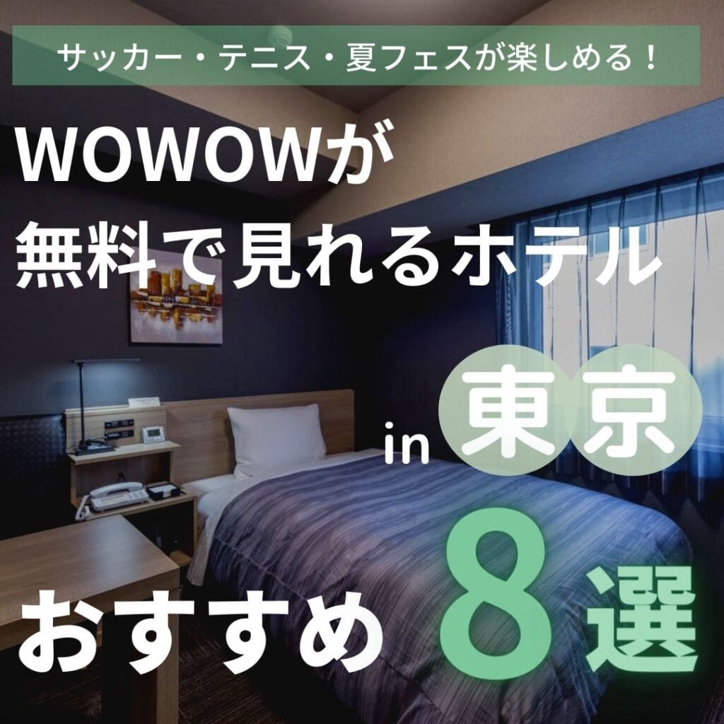 東京のWOWOWが見れるホテルを紹介【サッカーやCL・テニスが無料なのでおすすめ】